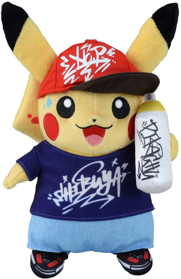 Pokémon - Pokémon Center Shibuya Graffiti Artist Pikachu Plushie (Pokémon Center)ㅤ – Pokémon Center – ActionFigureBrasil