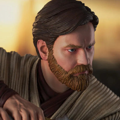 Premier Collection / Star Wars Revenge of the Sith: Obi-Wan Kenobi Statueㅤ – Diamond Select – ActionFigure Brasil — com base expositora