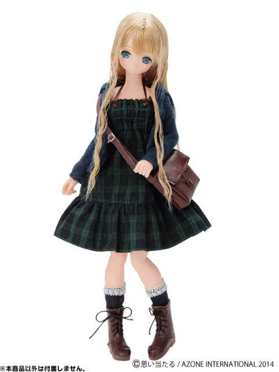 Pure Neemo S Size - Komorebi Mori no Oyofukuya-san "Ribbon Shirring One-piece" / Green Checkered (DOLL ACCESSORY)ㅤ – Azone International – ActionFigureBrasil