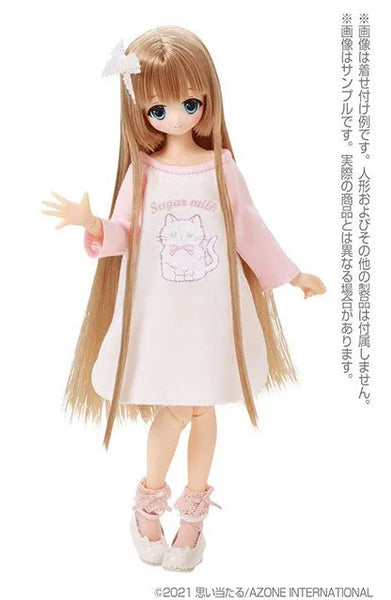 Pure Neemo Wear 1/6 PNS Fluffy Animal Raglan One-piece Dress Pink x White (DOLL ACCESSORY)ㅤ – Azone – ActionFigure Brasil