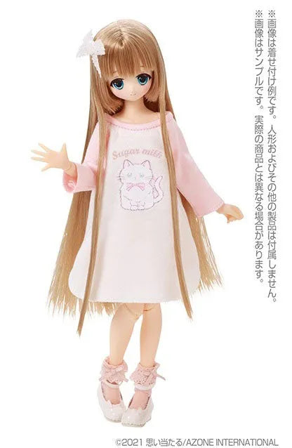 Pure Neemo Wear 1/6 PNS Fluffy Animal Raglan One-piece Dress Pink x White (DOLL ACCESSORY)ㅤ – Azone – ActionFigure Brasil