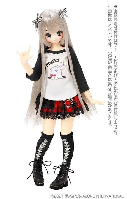 Pure Neemo Wear 1/6 PNS Fluffy Animal Raglan T-shirt Black x White (DOLL ACCESSORY)ㅤ – Azone International – ActionFigureBrasil