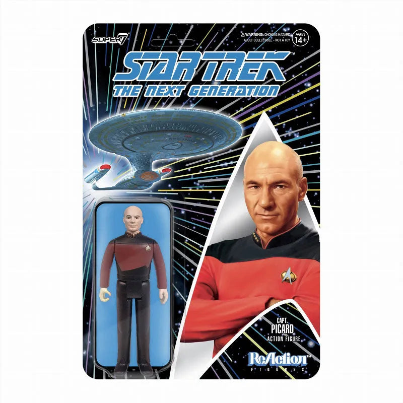 Re Action / New Star Trek (Next Generation): Jean Luc Picardㅤ – Super 7 – ActionFigure Brasil