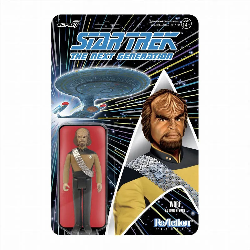 Re Action / New Star Trek (Next Generation): Worfㅤ – Super 7 – ActionFigure Brasil