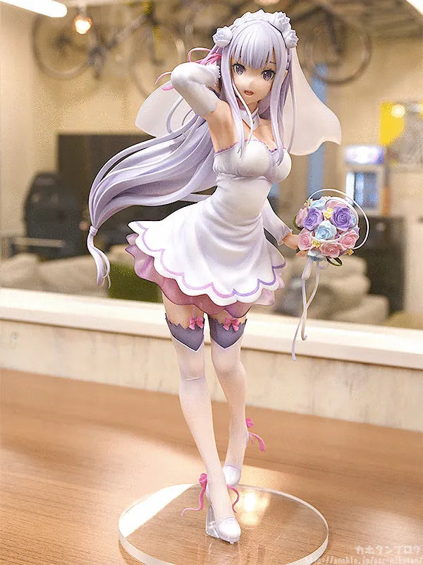 Re:Zero kara Hajimeru Isekai Seikatsu - Emilia - 1/7 - Wedding Ver. - 2024 Re-release (Phat Company)ㅤ – Phat Company – ActionFigureBrasil