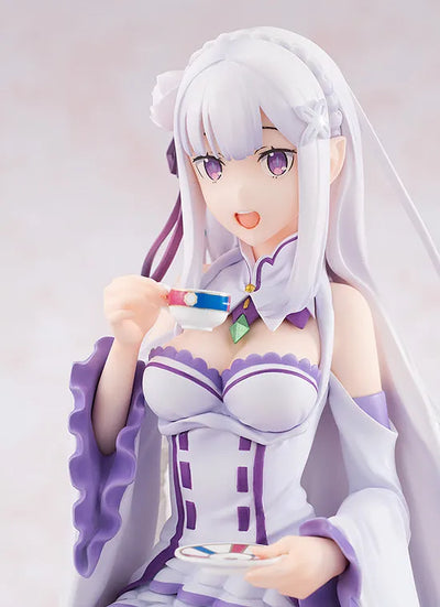 Re:Zero kara Hajimeru Isekai Seikatsu - Emilia - KD Colle - 1/7 - Tea Party Ver. - 2022 Re-release (Kadokawa)ㅤ – Kadokawa – ActionFigureBrasil — detalhe do produto