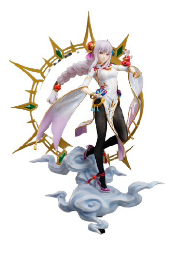 Re:Zero kara Hajimeru Isekai Seikatsu - Emilia - Puck - F:Nex - 1/7 - China Dress Ver. (FuRyu) [Shop Exclusive]ㅤ – FuRyu – ActionFigureBrasil