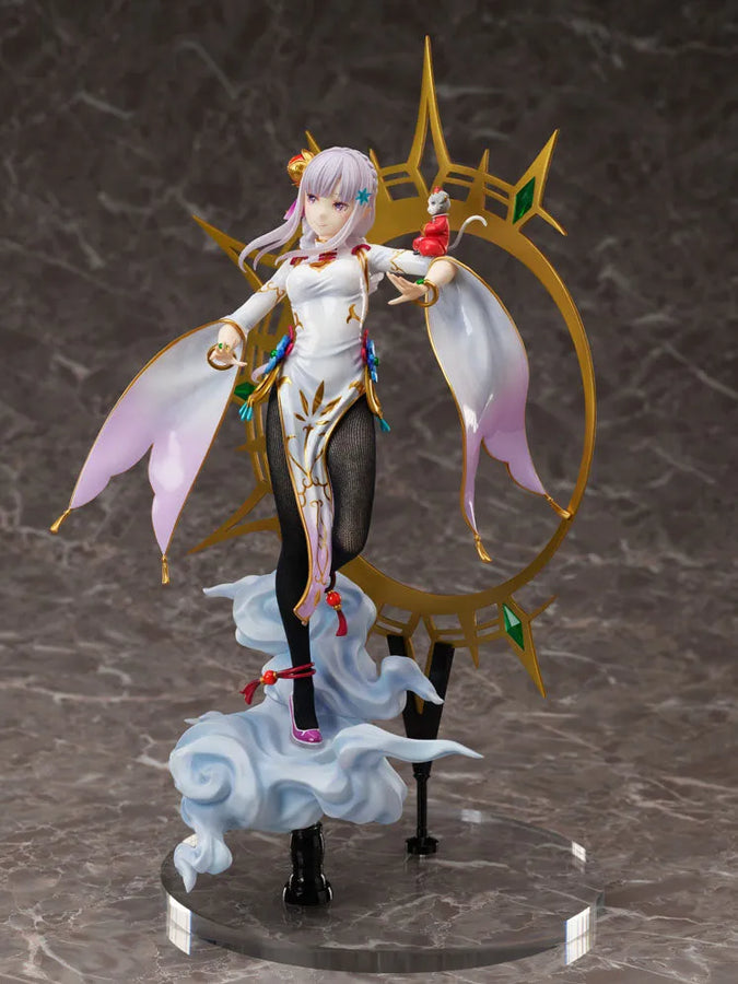 Re:Zero kara Hajimeru Isekai Seikatsu - Emilia - Puck - F:Nex - 1/7 - China Dress Ver. (FuRyu) [Shop Exclusive]ㅤ – FuRyu – ActionFigureBrasil