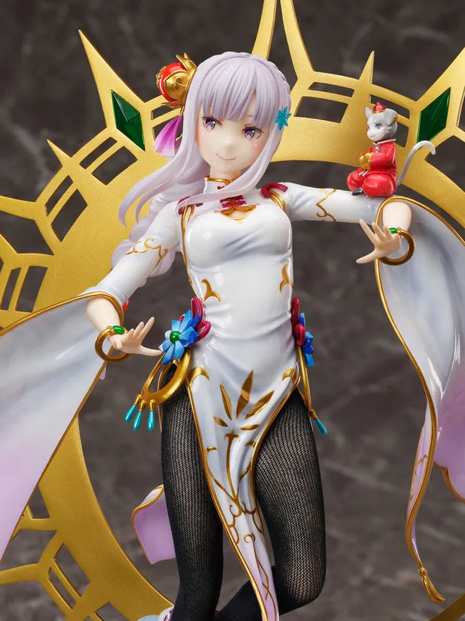 Re:Zero kara Hajimeru Isekai Seikatsu - Emilia - Puck - F:Nex - 1/7 - China Dress Ver. (FuRyu) [Shop Exclusive]ㅤ – FuRyu – ActionFigureBrasil