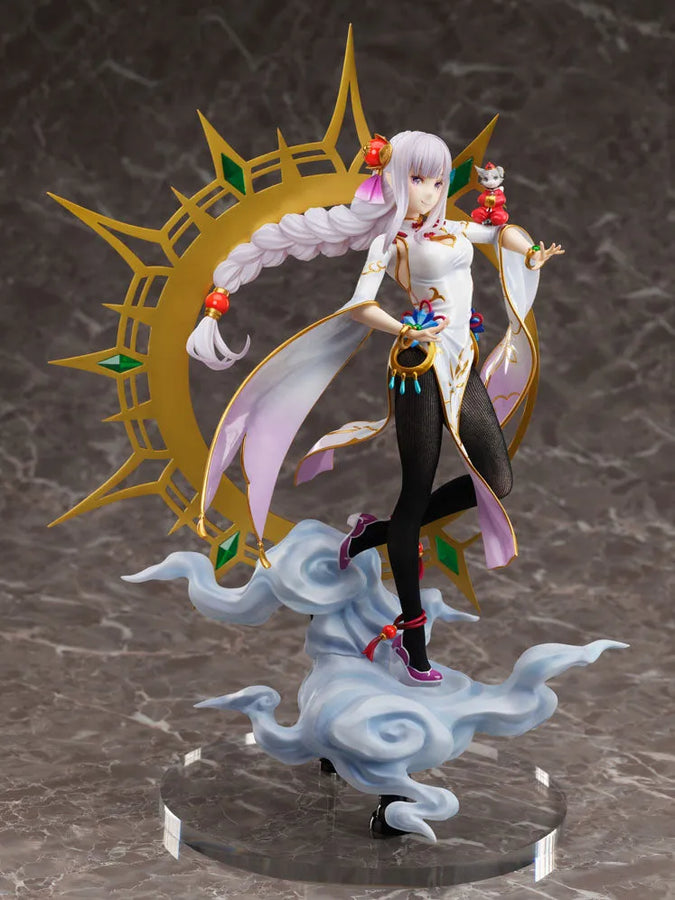 Re:Zero kara Hajimeru Isekai Seikatsu - Emilia - Puck - F:Nex - 1/7 - China Dress Ver. (FuRyu) [Shop Exclusive]ㅤ – FuRyu – ActionFigureBrasil