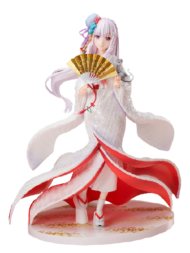 Re:Zero kara Hajimeru Isekai Seikatsu - Emilia - Puck - F:Nex - 1/7 - Shiromuku (FuRyu) [Shop Exclusive]ㅤ – FuRyu – ActionFigureBrasil