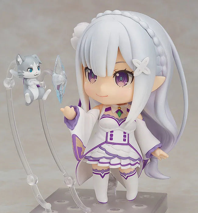 Re:Zero kara Hajimeru Isekai Seikatsu - Emilia - Puck - Nendoroid #751 - Re-release (Good Smile Company)ㅤ – Good Smile Company – ActionFigure Brasil