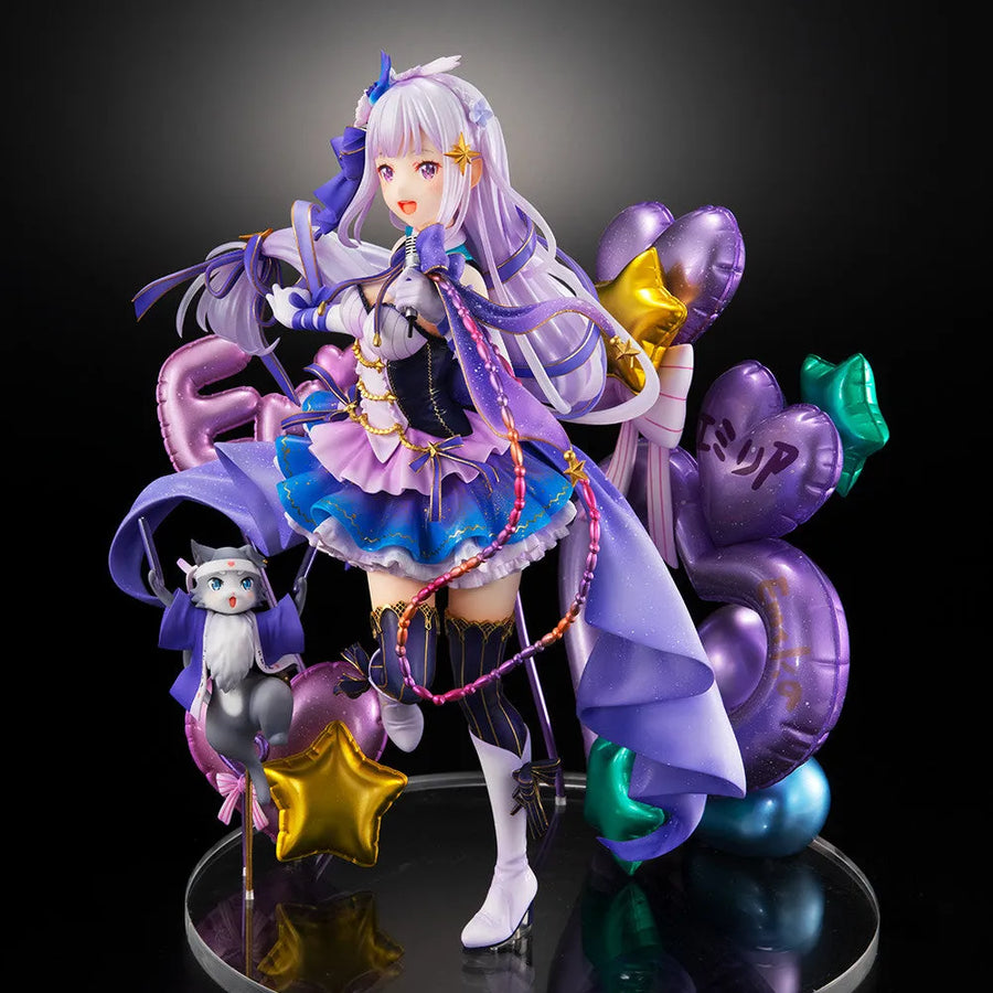 Re:Zero kara Hajimeru Isekai Seikatsu - Emilia - Puck - Shibuya Scramble Figure - 1/7 - Idol Ver (eStream)ㅤ – eStream – ActionFigureBrasil