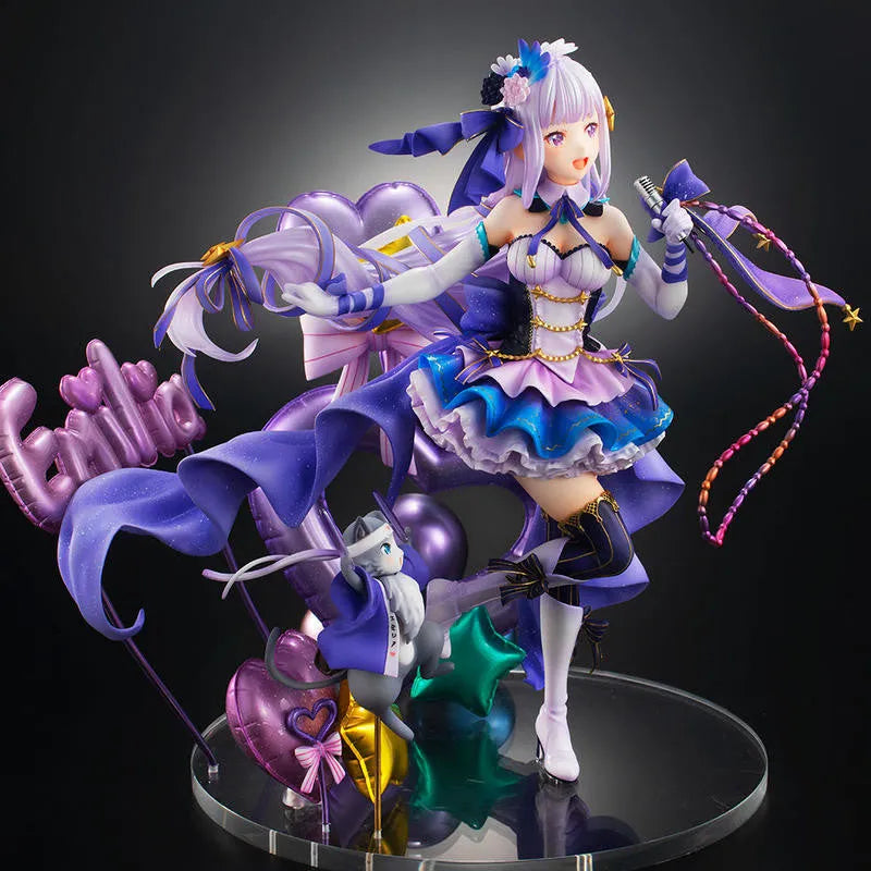 Re:Zero kara Hajimeru Isekai Seikatsu - Emilia - Puck - Shibuya Scramble Figure - 1/7 - Idol Ver (eStream)ㅤ – eStream – ActionFigureBrasil