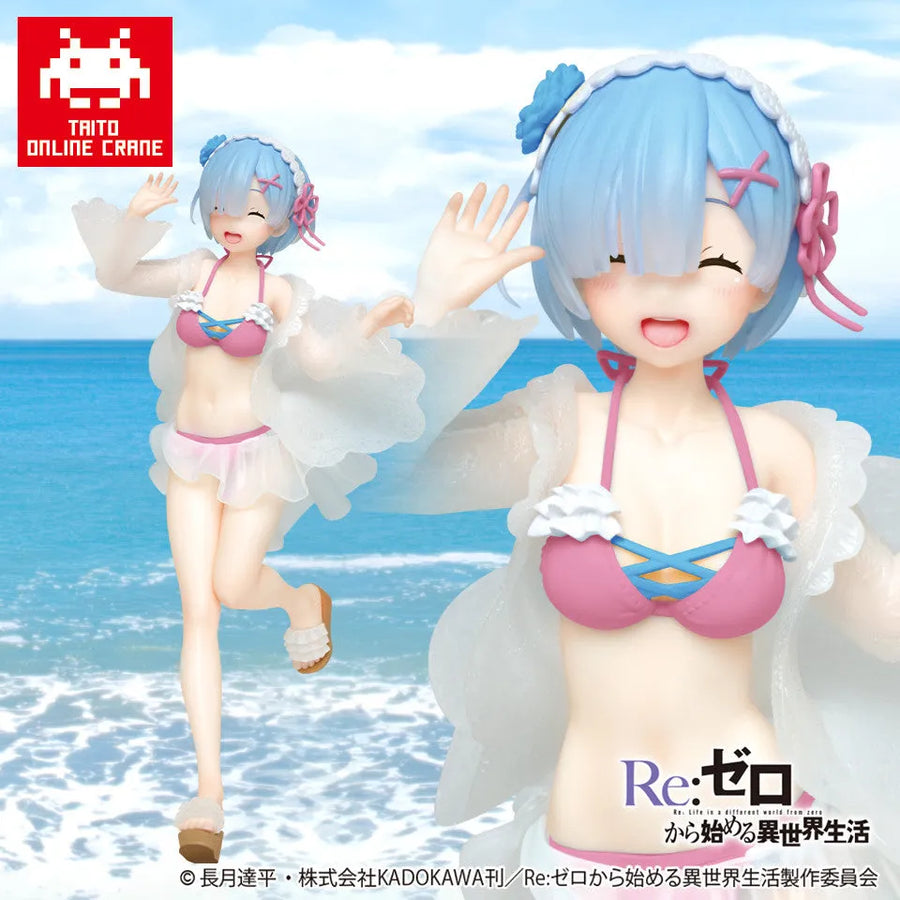 Re:Zero kara Hajimeru Isekai Seikatsu Memory Snow - Rem - Precious Figure - Original Frill Swimsuit Smiling Taito Online Crane ver. (Taito)ㅤ – Taito – ActionFigureBrasil