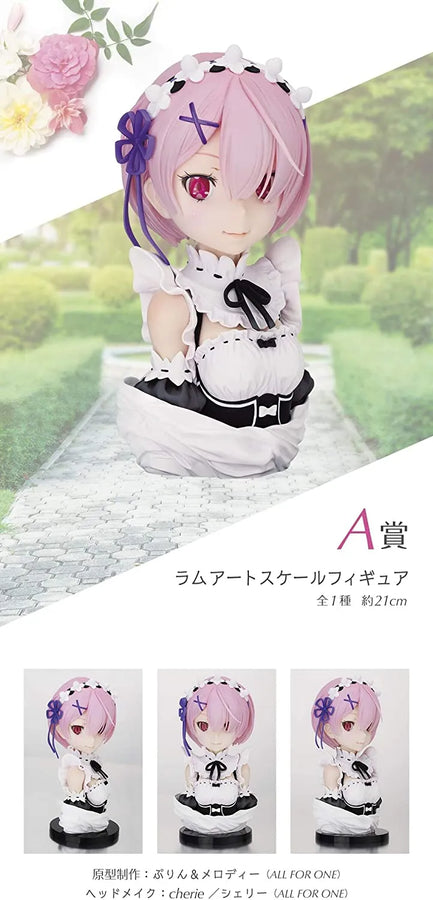 Re:Zero kara Hajimeru Isekai Seikatsu - Ram - 1/3 - ArtScale Bust - Ichiban Kuji Yorokobi nasai, Ryoutenihanatte Yatsu yo - A Prize (Bandai Spirits)ㅤ – Bandai Spirits – ActionFigureBrasil