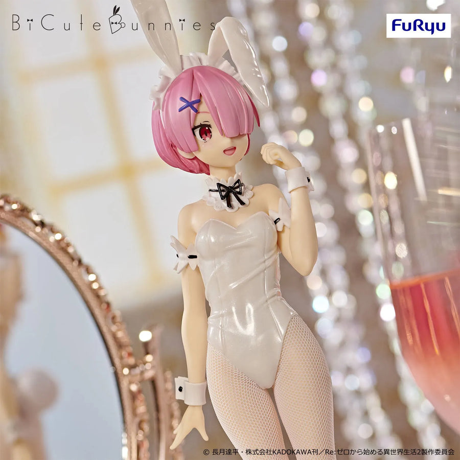 Re:Zero kara Hajimeru Isekai Seikatsu - Ram - BiCute Bunnies - White Pearl Color Ver. (FuRyu)ㅤ – FuRyu – ActionFigureBrasil