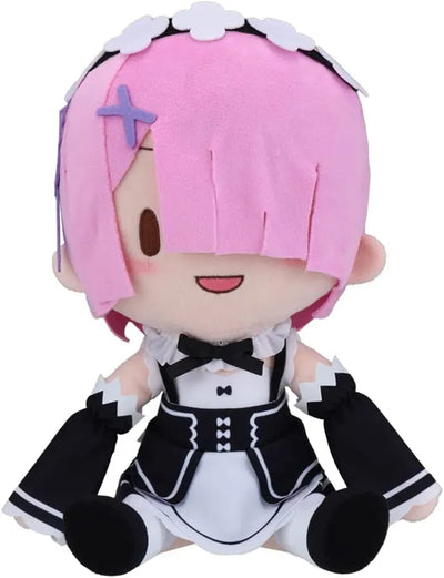 Re:Zero kara Hajimeru Isekai Seikatsu - Ram - Fuwa Puchi Plush (L) (SEGA)ㅤ – SEGA – ActionFigureBrasil