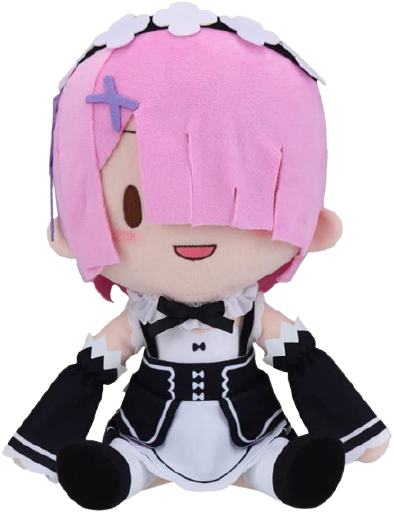 Re:Zero kara Hajimeru Isekai Seikatsu - Ram - Fuwa Puchi Plush (L) (SEGA)ㅤ – SEGA – ActionFigureBrasil