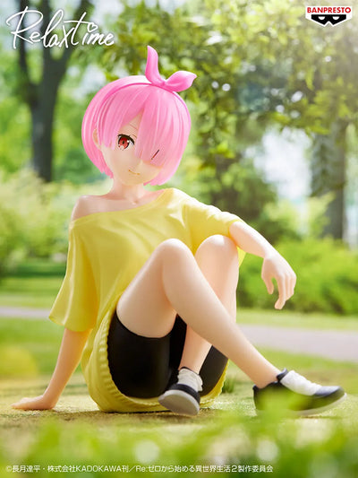 Re:Zero kara Hajimeru Isekai Seikatsu - Ram - Relax Time - Training Style Ver. (Bandai Spirits)ㅤ – Bandai Spirits – ActionFigureBrasil — ângulo diferente