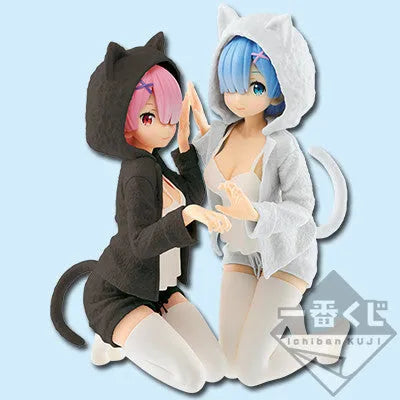 Re:Zero kara Hajimeru Isekai Seikatsu - Ram - Rem - Ichiban Kuji - Ichiban Kuji Re:Zero kara Hajimeru Isekai Seikatsu - Itsu demo Anata to Isshodayo - Nyanko Mode, Last One ver.ㅤ – Banpresto – ActionFigure Brasil
