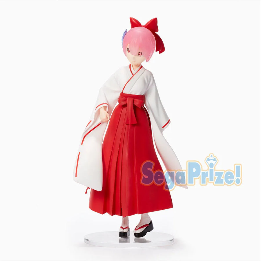 Re:Zero kara Hajimeru Isekai Seikatsu - Ram - SPM Figure - -Miko- Style (SEGA)ㅤ – SEGA – ActionFigureBrasil