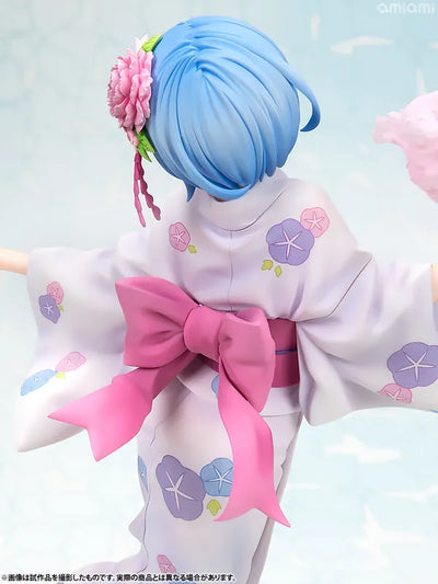 Re:Zero kara Hajimeru Isekai Seikatsu - Rem - 1/7 - Yukata ver. (Kadokawa, Revolve)ㅤ – Kadokawa As Distributor,Revolve As Manufacturer – ActionFigureBrasil — ângulo diferente