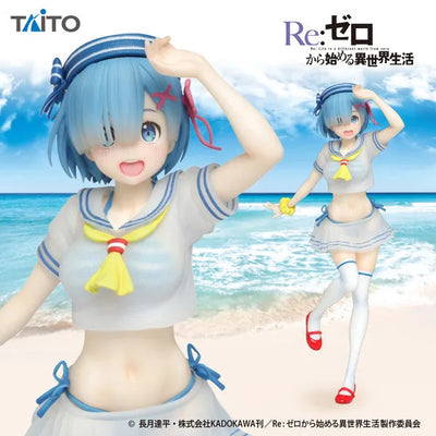 Re:Zero kara Hajimeru Isekai Seikatsu - Rem - Precious Figure - Marine Look ver. (Taito)ㅤ – Taito – ActionFigureBrasil — ângulo diferente