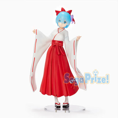 Re:Zero kara Hajimeru Isekai Seikatsu - Rem - SPM Figure  - Miko Style (SEGA)ㅤ – Sega – ActionFigure Brasil