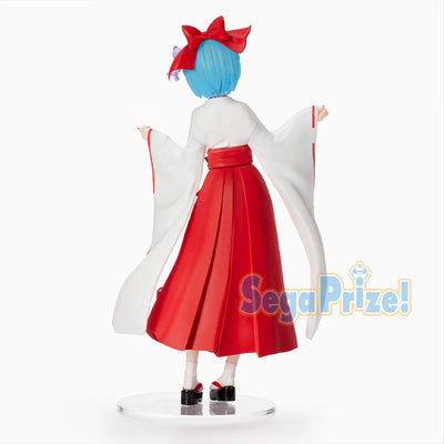 Re:Zero kara Hajimeru Isekai Seikatsu - Rem - SPM Figure - Miko Style (SEGA)ㅤ – SEGA – ActionFigureBrasil — detalhe do produto