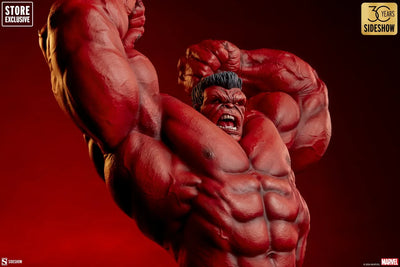 Red Hulk: Thunderbolt Ross - LIMITED EDITION: 750 (Red - Variant) – Sideshow Collectibles – ActionFigure Brasil — com base expositora