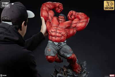 Red Hulk: Thunderbolt Ross - LIMITED EDITION: 750 (Red - Variant) – Sideshow Collectibles – ActionFigure Brasil — iluminação de estúdio