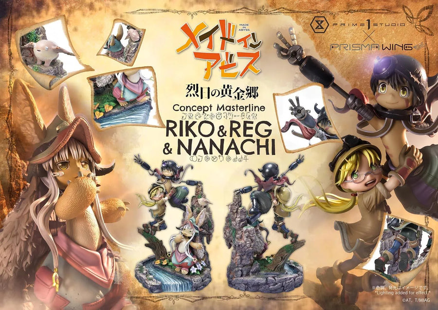 Riko,Reg and Nanachi (Regular Version) MADE IN ABYSS – Prime1Studio – ActionFigure Brasil