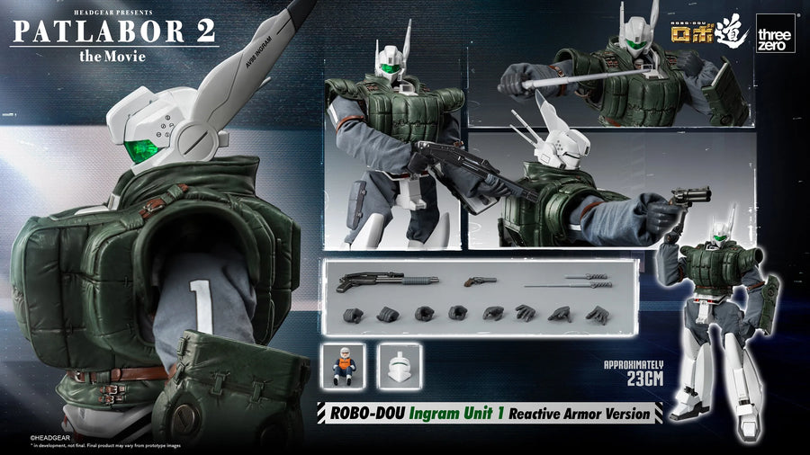ROBO-DOU Ingram Unit 1 Reactive Armor Version – Threezero – ActionFigure Brasil