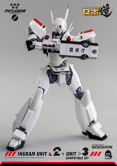 ROBO-DOU Ingram Unit 2 + Unit 3 Compatible Set – Threezero – ActionFigure Brasil — com base expositora