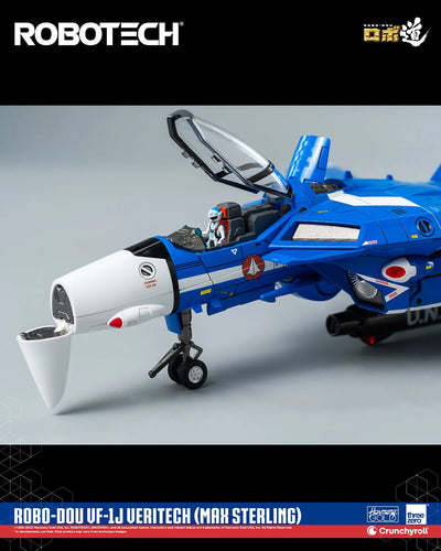 ROBO-DOU ROBOTECH VF-1J Veritech (Max Sterling) – Threezero – ActionFigure Brasil — com base expositora