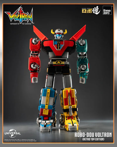 ROBO-DOU Voltron (Retro Toy Edition) – Threezero – ActionFigure Brasil — ângulo diferente