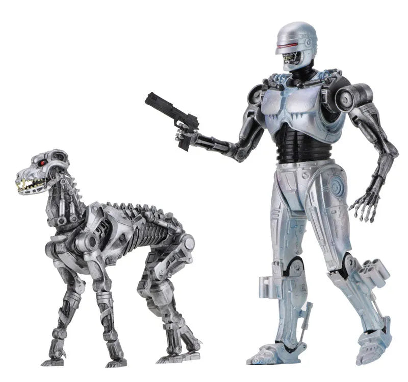 RoboCop Versus The Terminator - EndoCop & Terminator Dog 7 Inch Action Figure 2PKㅤ – Neca – ActionFigure Brasil