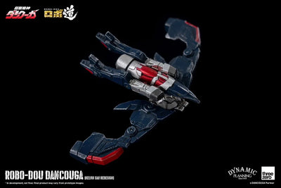 ROBO‐DOU Dancouga (Kelvin Sau Redesign) – Threezero – ActionFigure Brasil — com base expositora