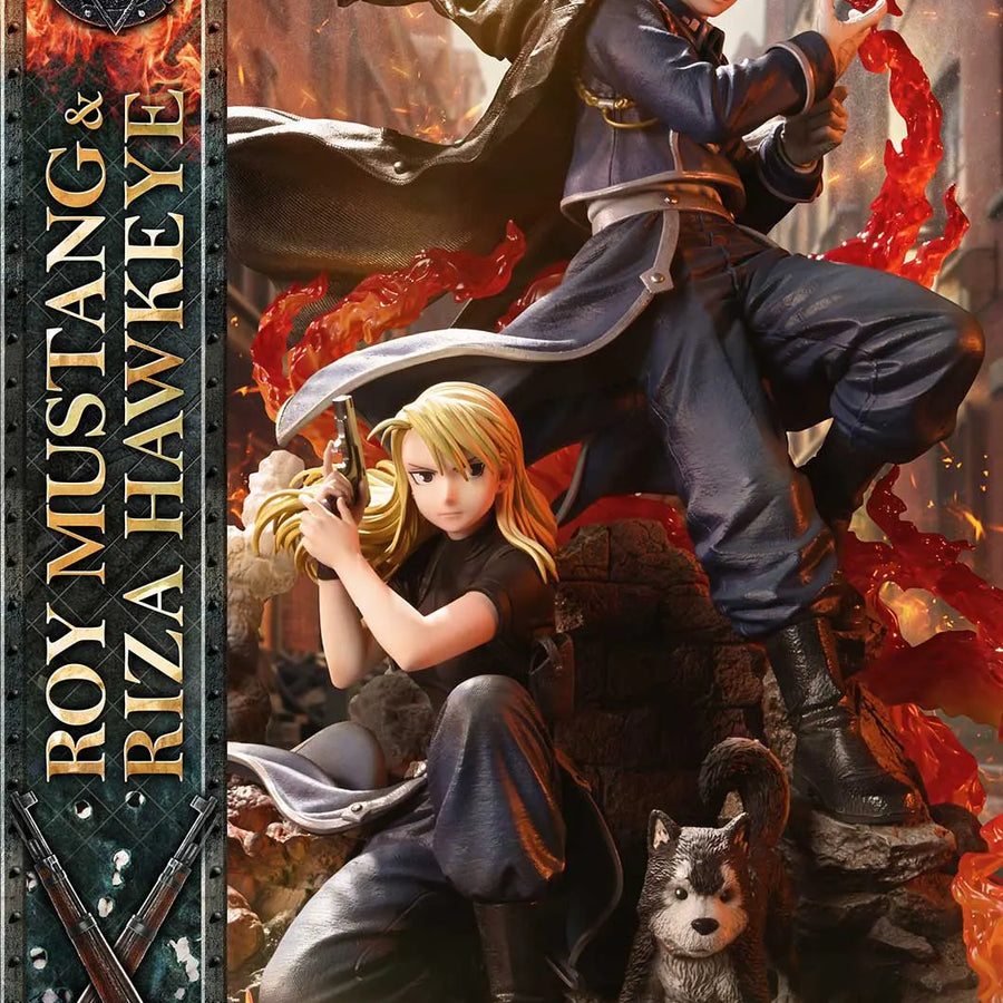 Roy Mustang & Riza Hawkeye (Deluxe Bonus Version) Fullmetal Alchemist – Prime1Studio – ActionFigure Brasil