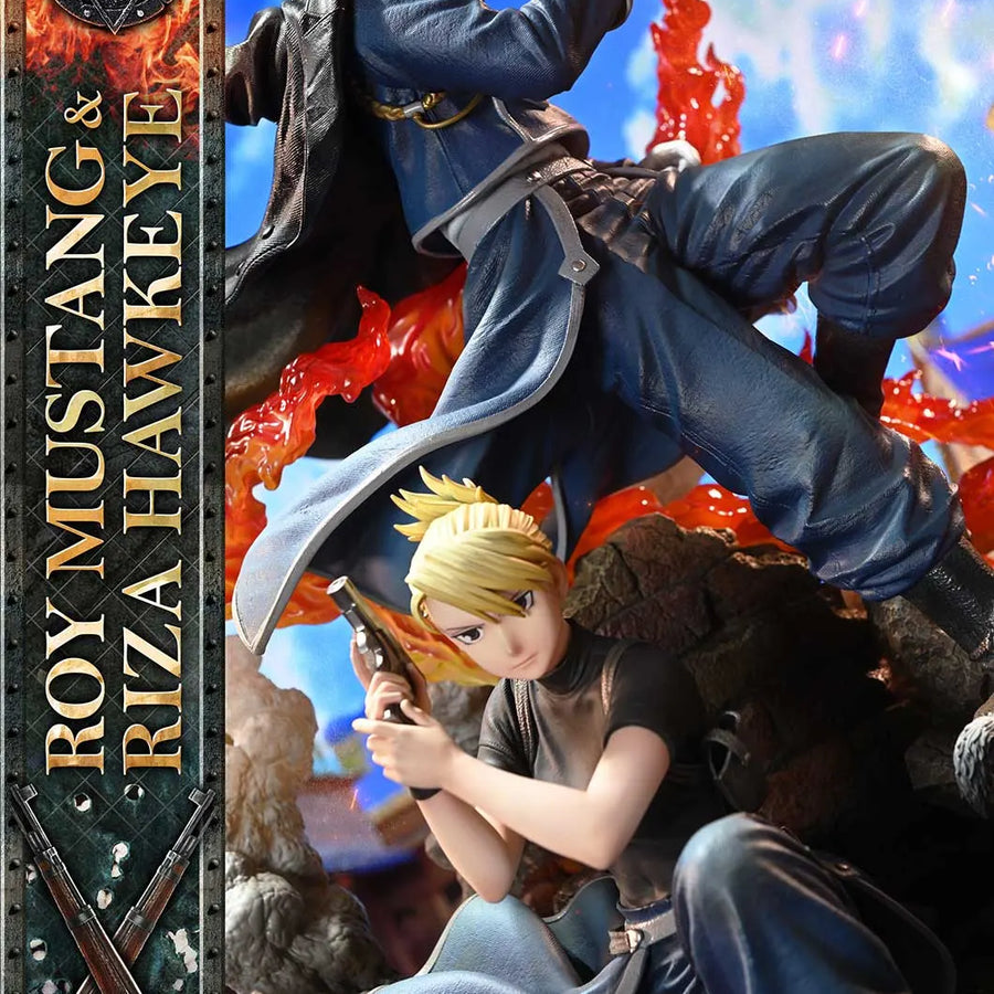 Roy Mustang & Riza Hawkeye (Deluxe Version) Fullmetal Alchemist – Prime1Studio – ActionFigure Brasil