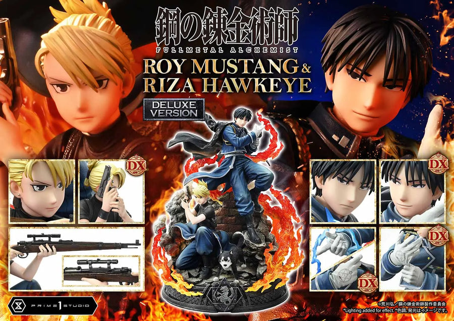 Roy Mustang & Riza Hawkeye (Deluxe Version) Fullmetal Alchemist – Prime1Studio – ActionFigure Brasil