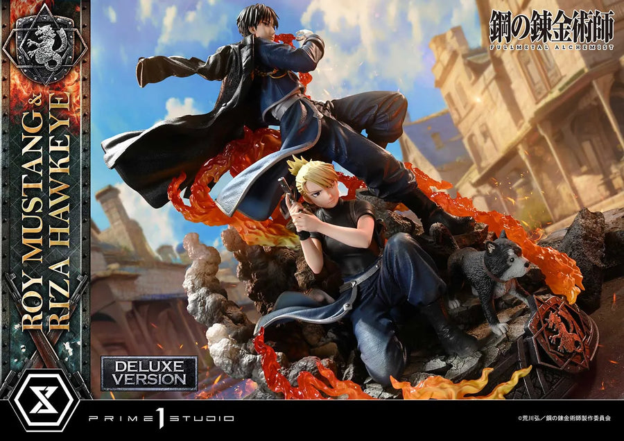 Roy Mustang & Riza Hawkeye (Deluxe Version) Fullmetal Alchemist – Prime1Studio – ActionFigure Brasil