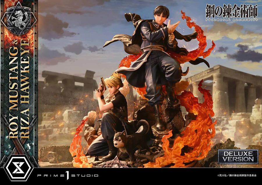 Roy Mustang & Riza Hawkeye (Deluxe Version) Fullmetal Alchemist – Prime1Studio – ActionFigure Brasil