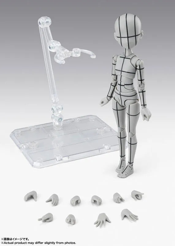 S.H.Figuarts - Body-chan - Wireframe, Ken Sugimori Edition, Gray Color Ver. (Bandai Spirits)ㅤ – Bandai Spirits – ActionFigureBrasil