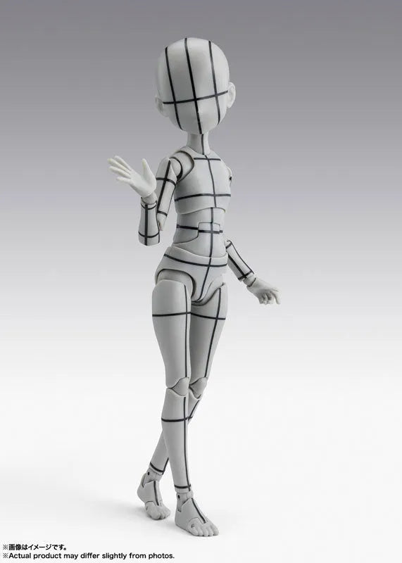 S.H.Figuarts - Body-chan - Wireframe, Ken Sugimori Edition, Gray Color Ver. (Bandai Spirits)ㅤ – Bandai Spirits – ActionFigureBrasil