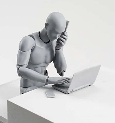 S.H.Figuarts - Body-kun - DX Set, Gray Color Ver. (Bandai)ㅤ – Bandai – ActionFigure Brasil — com base expositora