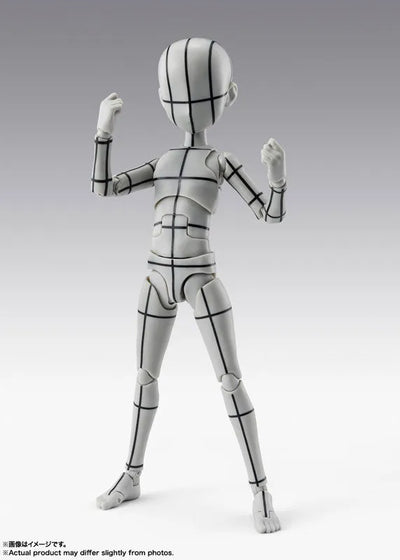 S.H.Figuarts - Body-kun - Wireframe, Ken Sugimori Edition, Gray Color Ver. (Bandai Spirits)ㅤ – Bandai Spirits – ActionFigureBrasil — ângulo diferente