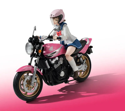 S.H. Figuarts - Hane Sakura (Uniform) & CB400 SUPER FOUR "Bakuon!!"ㅤ – Bandai – ActionFigure Brasil — ângulo diferente