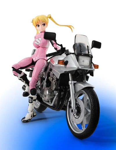 S.H. Figuarts - Rin Suzunoki (Rider Suit) & GSX 400S KATANA "Bakuon!!"ㅤ – Puella Magi Madoka Magica – ActionFigureBrasil — ângulo diferente